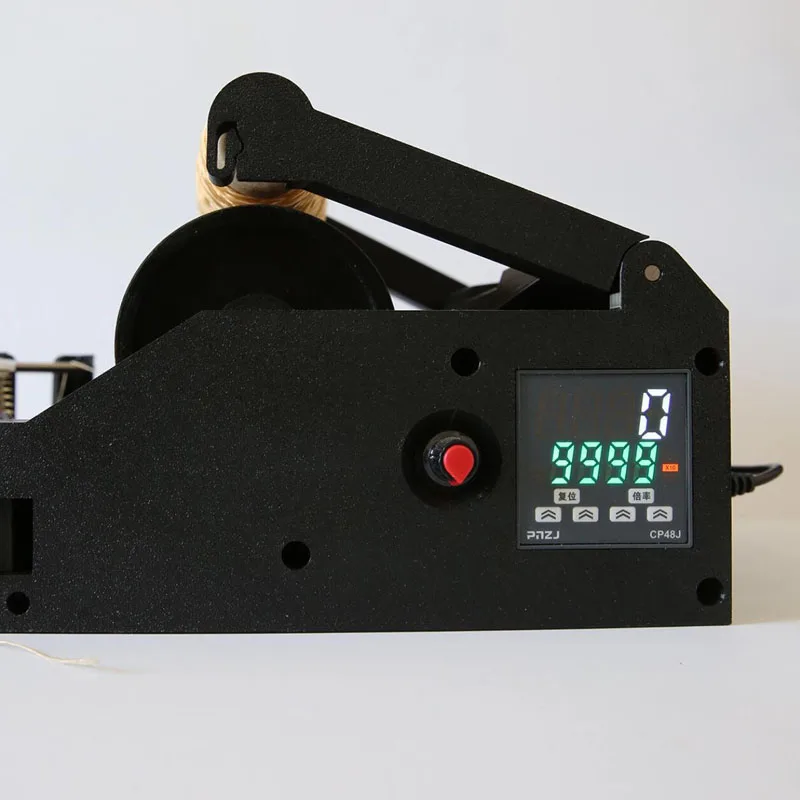 Mini Yarn Winder Digital Length Counter Stepless Speed 0-1000 RPM Preset Auto-Stop 3°30' Taper Cone AC 100-240V
