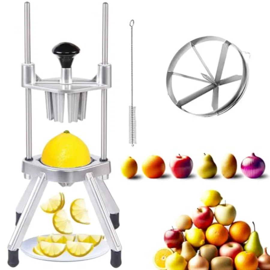 

Commercial Lemon with VShaped 420 Stainless Steel Blades 6Section Vegetable Machine Commercial Vegetable Dicer Lemon for Fruit