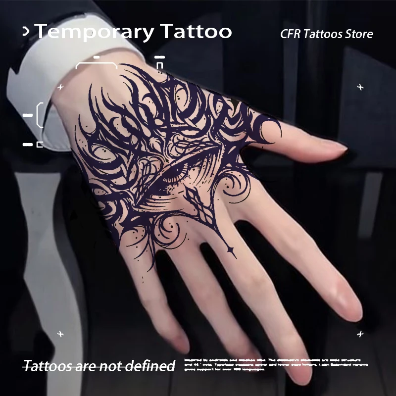 Totem Eyes Herbal Juice Tattoo Sticker Fake Tatto for Women Men Arm Waterproof Fashion Hotwife Temporary Tattoos Charm Tatuaje