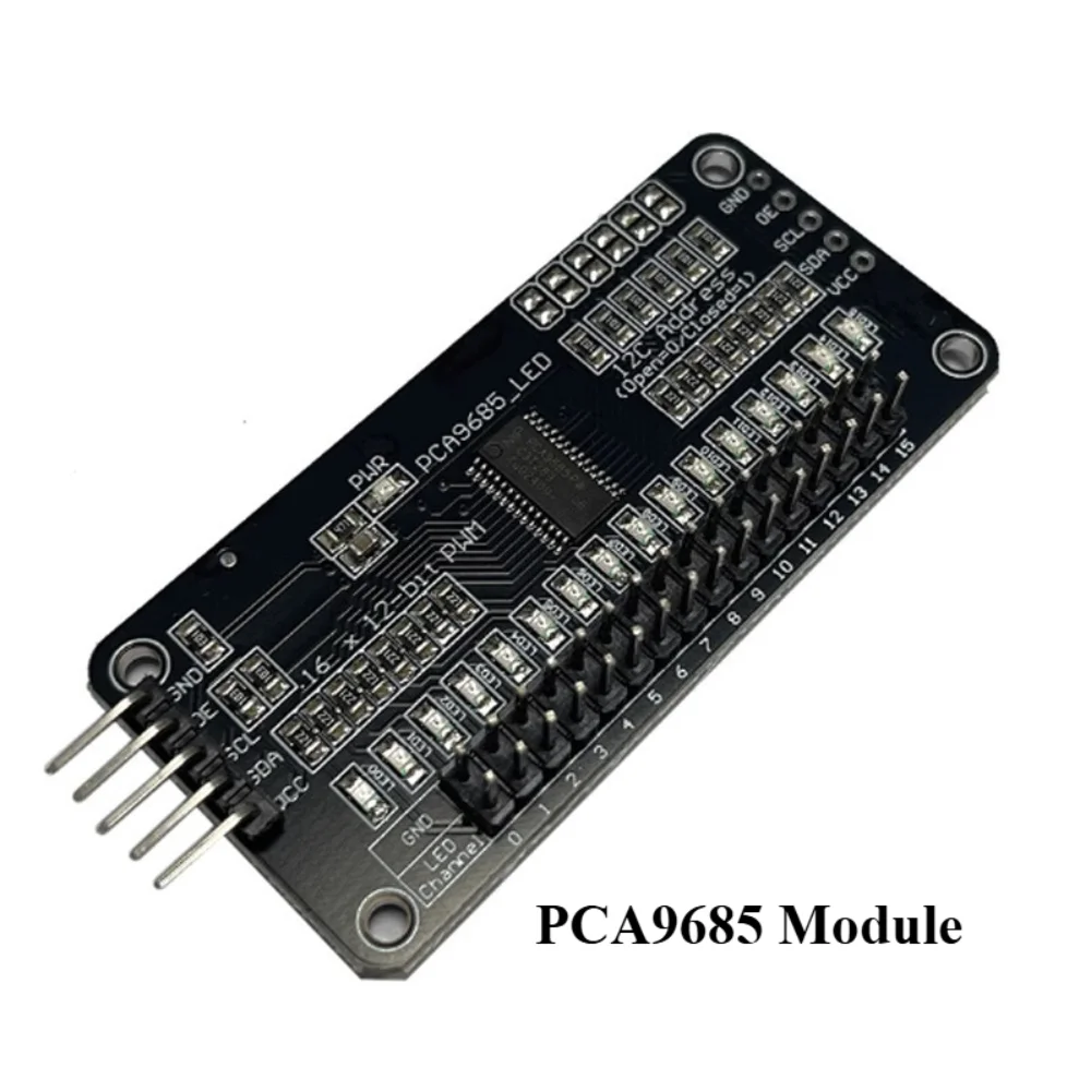 16 Channel Servo Driver PCA9685 PWM Module I2C Control for Robotic Arm Multi Servo Control Arduino Raspberry Pi Project