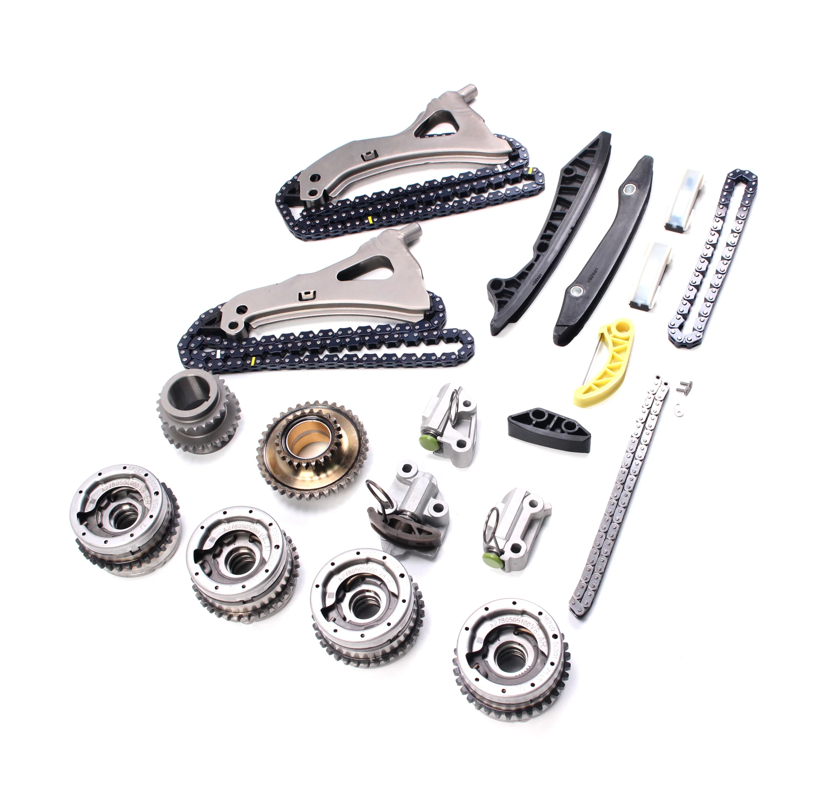 Engine Timing Chain Kit for 12-19 Benz Mercedes CLS500 E500 GL500 GLE500 GLS500 ML500 S500 CL500 SL500 4.7L V8 M278