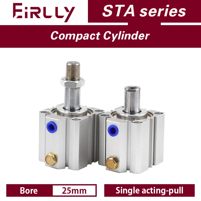 

STA series Compact cylinder single acting-pull Spring extension bore 25 stroke 5~20-50mm STA25X10 STA25X15-S-B