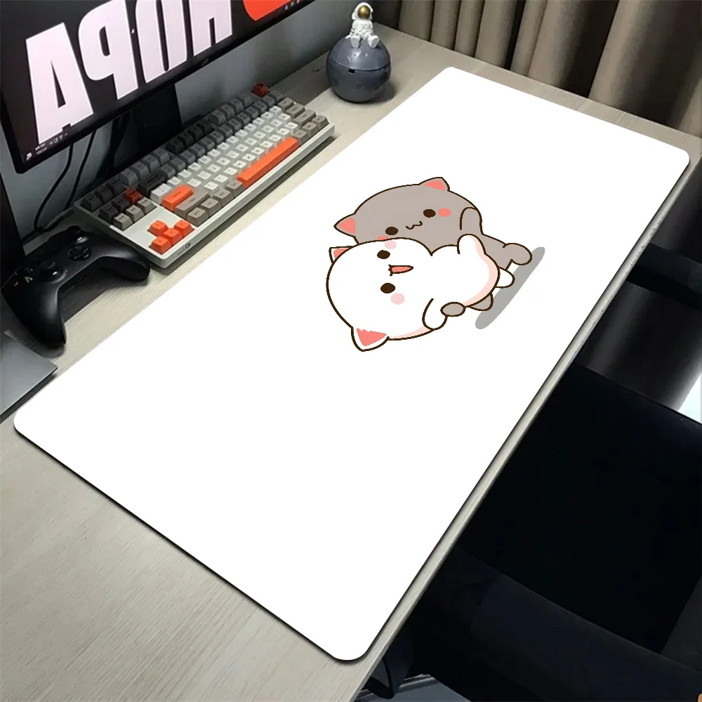 Peach Mochi Cat  Mousepad Mouse Mat Desk Mat With Pad Gaming Accessories Prime Gaming XXL Keyboard Pad