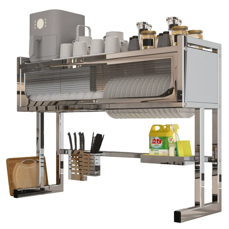 Kitchen Sink Storage Rack Multi Functional Dishware Drying Rack Water Pool Lid Drainer Bowl And Plate Washer Sink Bowl Rack