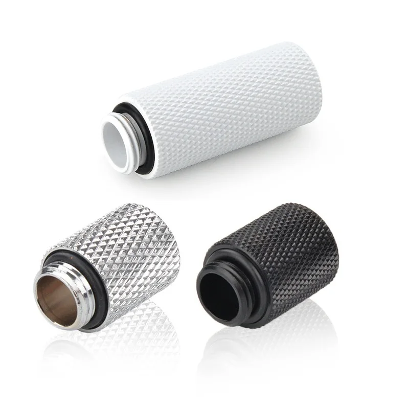 PC water cooling connector copper extension fiiting G1/4 out thread black silver white color fittings for DIY water cooling