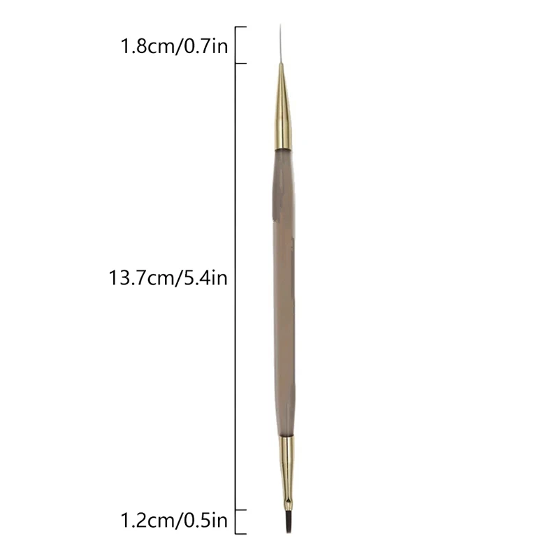 1 قطعة فرشاة فنية للأظافر متعددة الوظائف شريط بطانة فرش النمذجة تموج الماء لتقوم بها بنفسك تصميم فرشاة ذات شعيرات صلبة مسمار أدوات الرسم