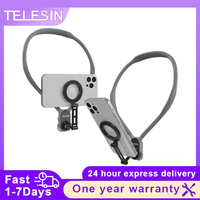 TELESIN Magnetic Neck Holder Metal Pole Mount Necklace POV for Iphone 11 12 13 14 15 Android Sumsung IOS Smartphone Accessory