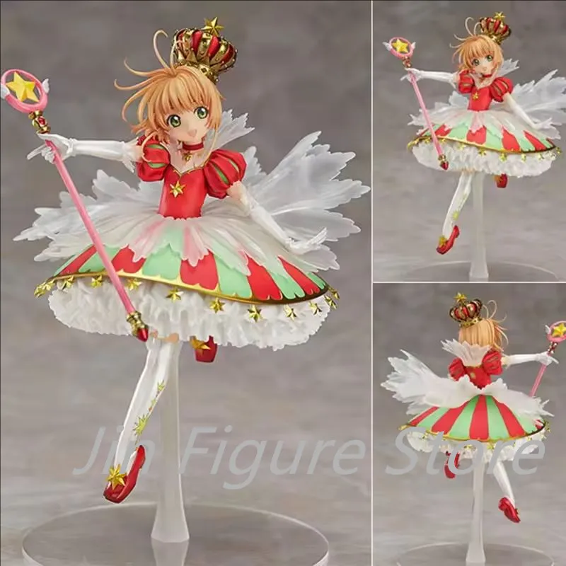 

26CM Anim Card Captor Sakura Kinomoto Sakura 15th Anniversary Cosplay Figure Model Decoration Collection Ornament Toys Gift doll