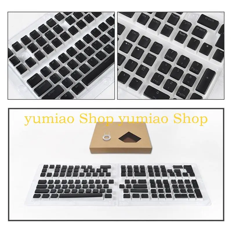587B PBT Keycaps OEM 108-Key Keycap RGB Two-Color Translucent for Key Caps for 61 62 68 82 84 104 108 980K Keyboar