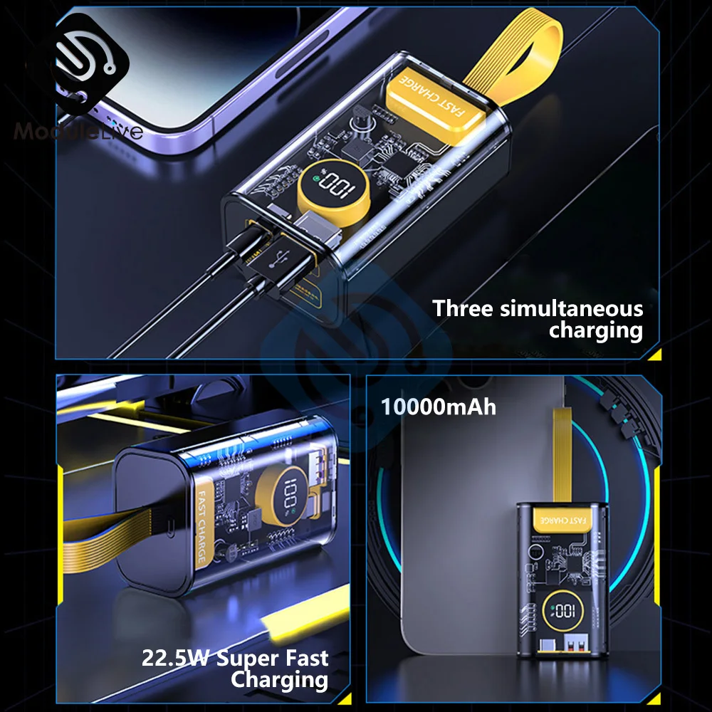 DIY opakowanie na Power Bank PD 22.5 W szybki etui z funkcją ładowania niezawodny uniwersalny przenośny 18650 21700 USB Power Bank komórkowy na