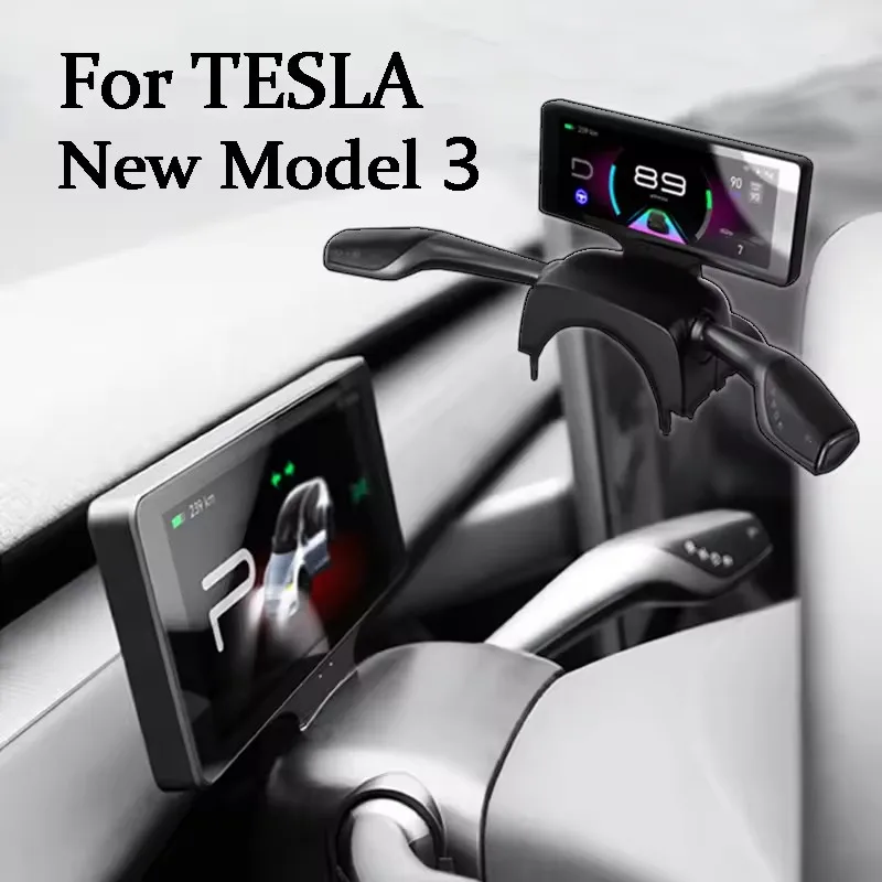 For Tesla Model 3 Gear Shift Turn Stalks Gear Shifter Lever Signal Wiper Handle Shift Lever Car Head up Display 7-inch Dashboard