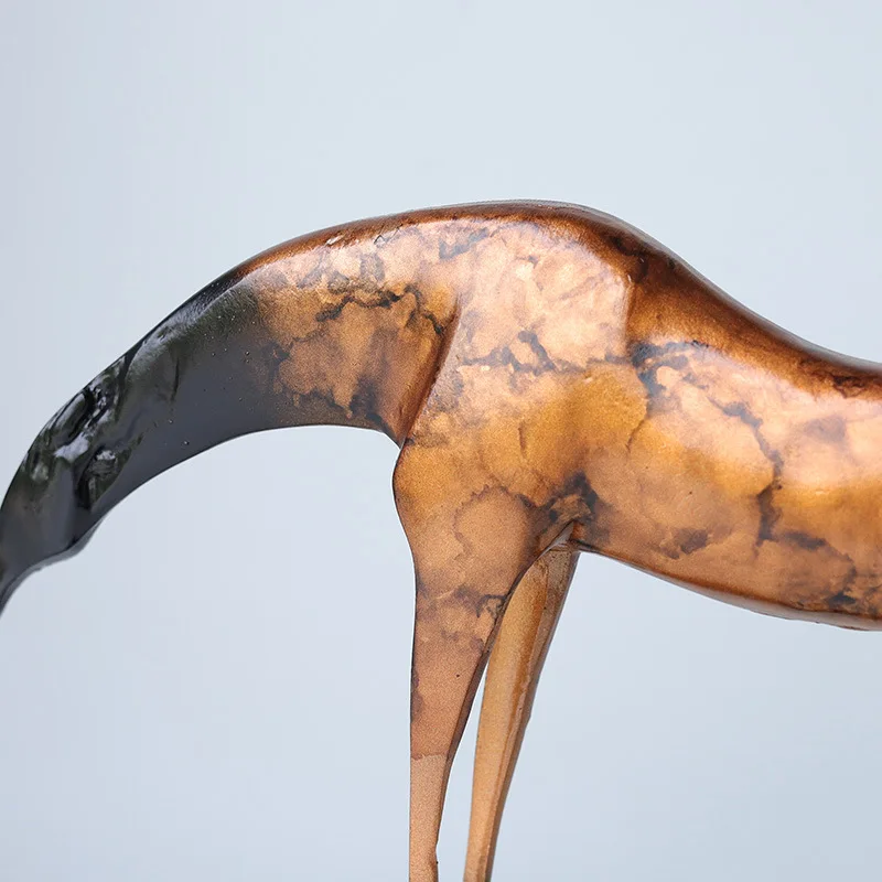 Abstract Animal Sculpture Horse Figurine Resin Handicraft Low-profile Horse Thousand-Horse-Head Decorative Figurines Home Decor