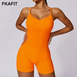 Joga bez pleców Cami Sport Unitard Romper Jednoczęściowy kombinezon sportowy Fitness Jumpsuit Women