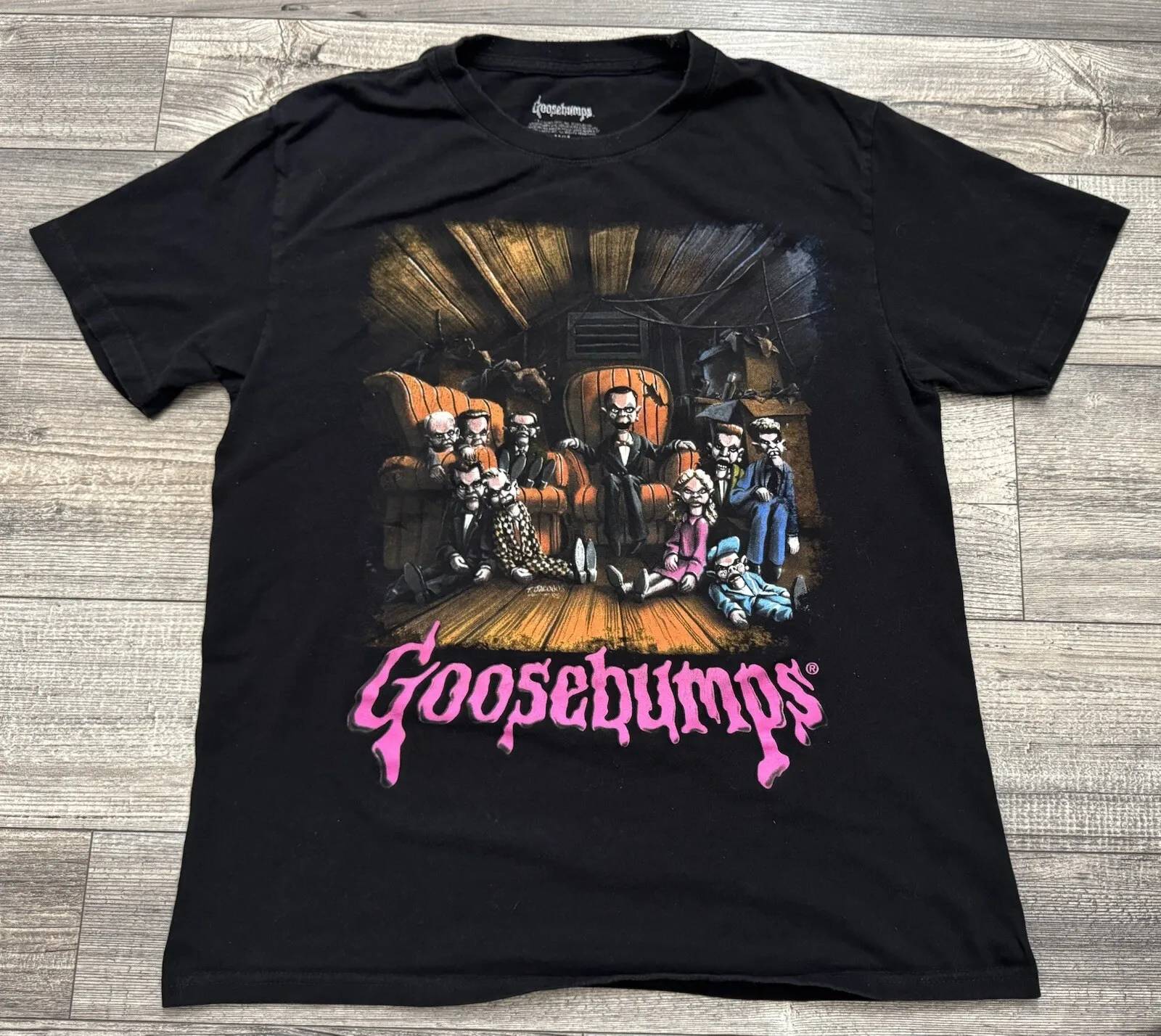 

Goosebumps Slappy Doll Mens T Shirt Size Medium Halloween Black TV Show