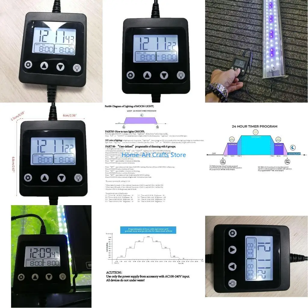 Y3NA Indoor Digital Timers Easy-to-Set Daily On/Off Times 24 Hour Timer Program