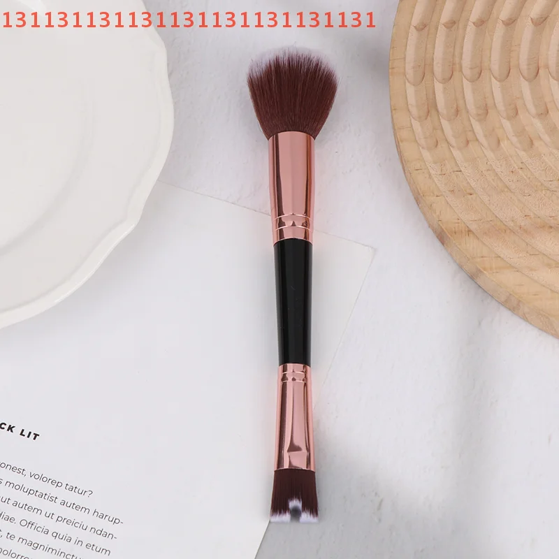 فرشاة مكياج مزدوجة الأطراف على شكل حرف U لكريم أساس كونتور الأنف وأحمر الخدود - أداة تجميل الوجه #6