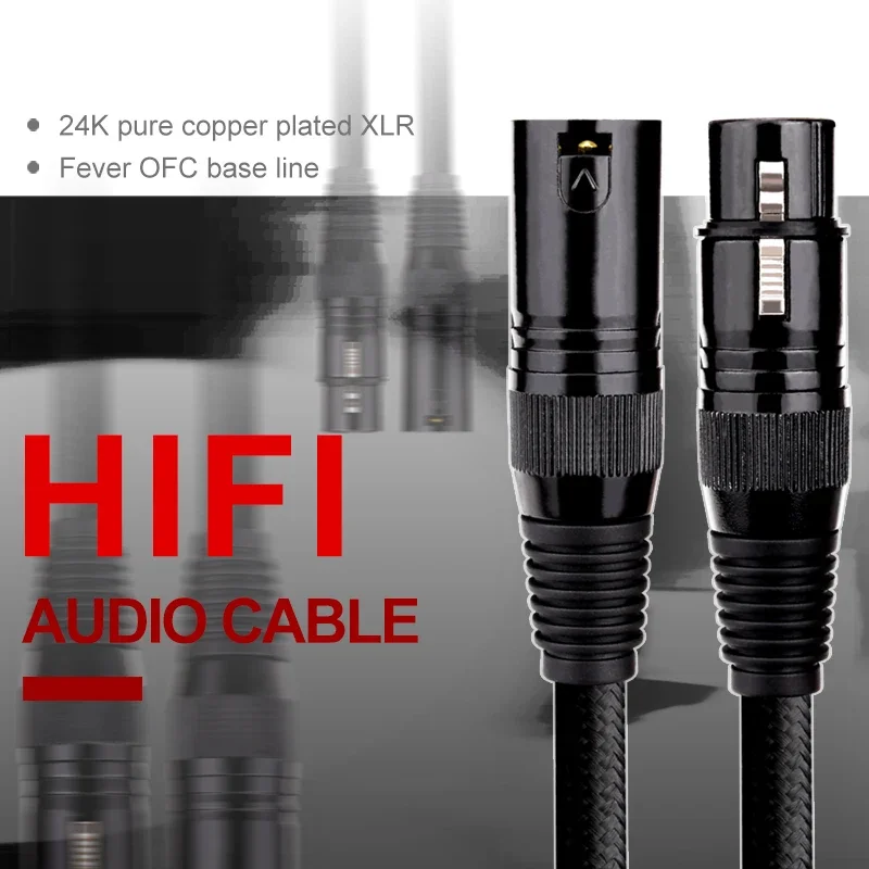 Yytcg hifi 6n ofc xlr Audio kabel xlr Kabel Karaoke Mikrofon Sound kanone Kabel Stereo vergoldet xlr Stecker Stecker zu Buchse