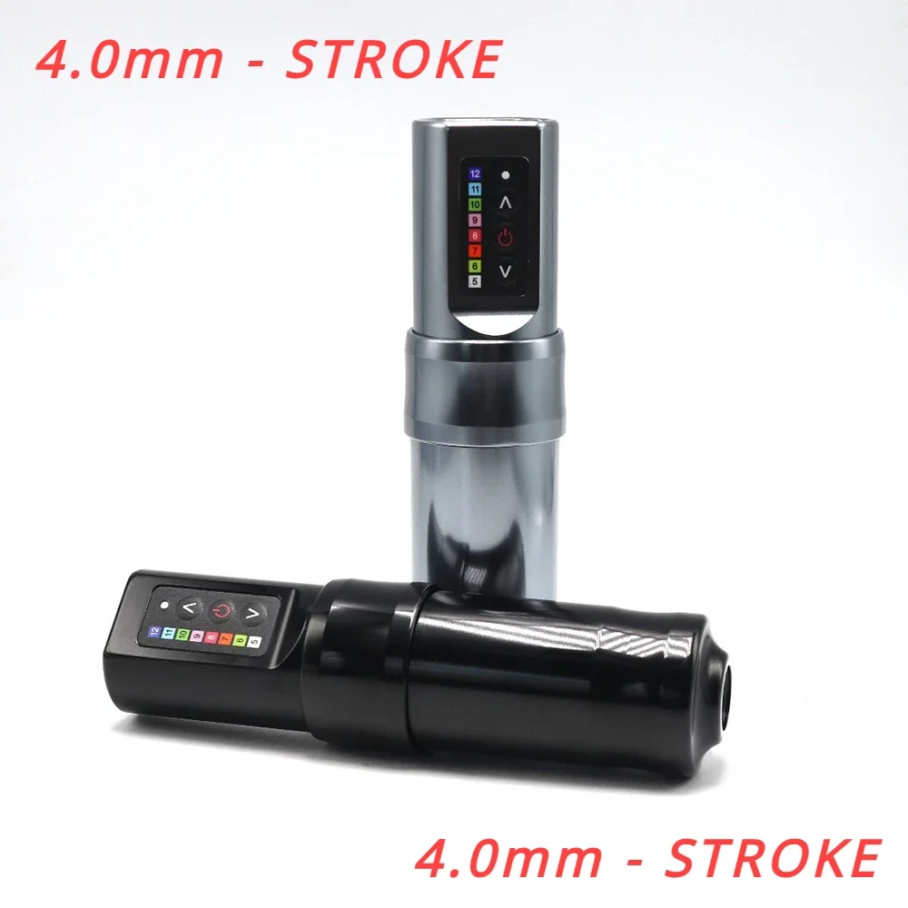 4.0mm stroke Professional Tattoo pen 1800mAh Gold EXO Wireless Battery Tattoo Pen Wireless Machine For Cartridges Tattoo Needle