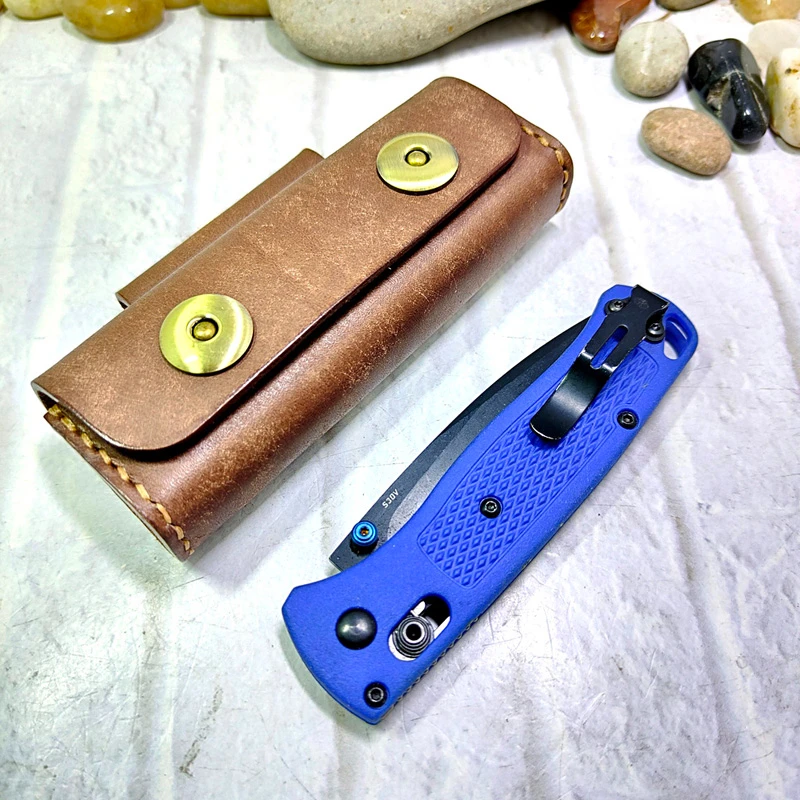 Folding Knife Holder Jackknife Case waist Bag Belt Pack Military Knife Leather Sheath Handmade Customized PHD
