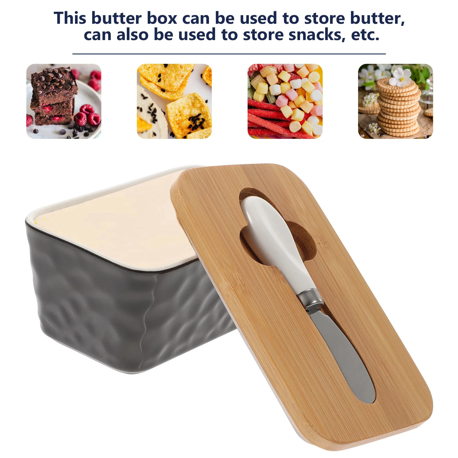 

1 set 1 Set Of Box With Lid Reusable Butter Storage Container Kitchen Household Use Wear-Resistant Butter Holder Storage Supply