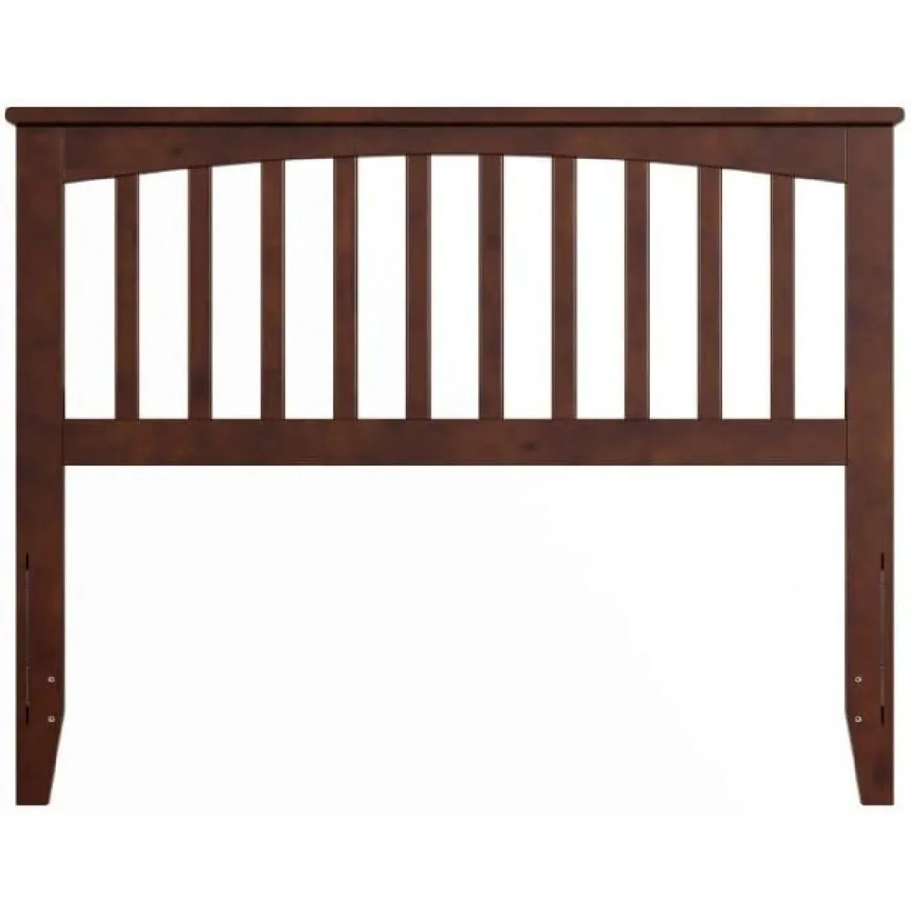 

Modern Muse Headboard - Solid Hardwood & Veneers, Non-Toxic Finish, Built-in Charging Station for Device Convenience Full/Walnut