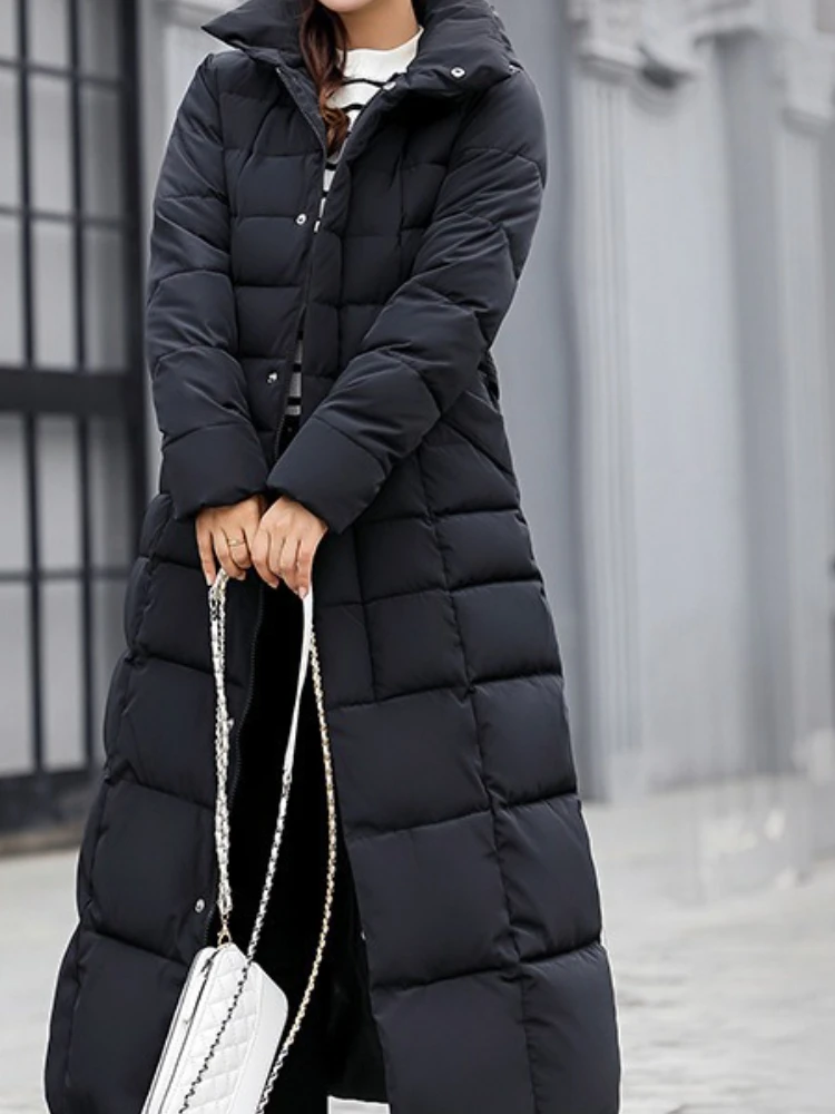 

Новая зимняя женская куртка, теплая модная удобная куртка с бантом и воротником из лисьего меха, длинное платье, офисное повседневное женское толстое пальто