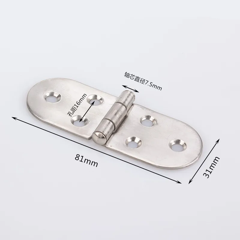 1PCS 201 Stainless Steel 180 Degree Flush Cabinet Hinges Semicircle Door Hinges for Furniture Accessories