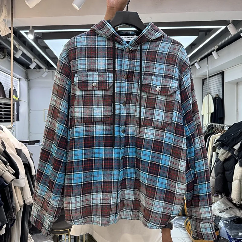 Faded Purple plaid flannel shirt