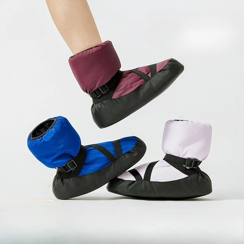 new-strappy-cotton-shoes-thickened-fleece-dance-warm-shoes-ballet-practice-warm-boots-cotton-shape-body-practice-shoes