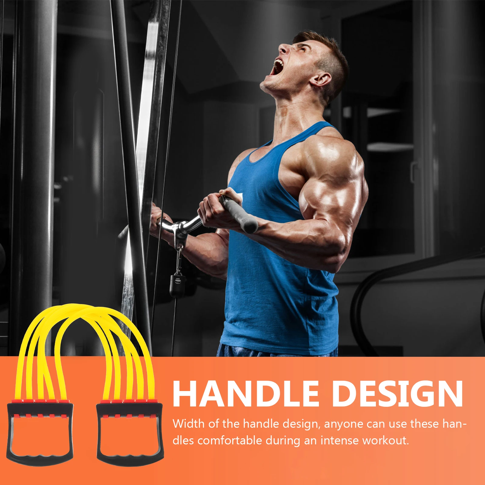 

Heavy Duty Fitness Rope With Ergonomic Handles Resistance Band For Gym Workout Chest Expander Exercise Stretch Band Pulling