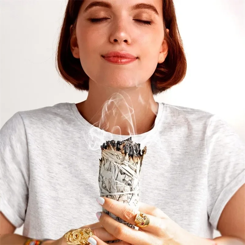 High Quality Incense White Sage Bundle Smudge Sticks Home Purification Pure Leaf Meditation Portable Energy Cleansing Bundles