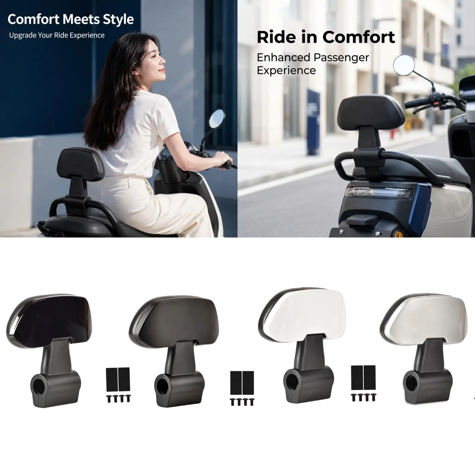 Back Cushion Pad Replacement Ergonomic E Bike Backrest Rear Seat Accessory for N70 N85C E100 view 5