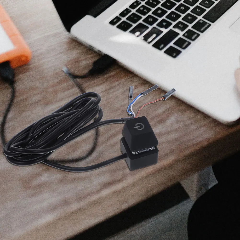 

Power Button Extension Cord PC Accessories Rubber Cable Extension Durable ABS Copper Materials Compact Design Desktop Use
