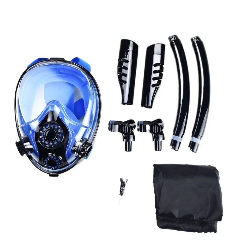 K2 unidirectional circulating breathing separation submersible with dual tube silicone outdoor swimming snorkeling mask