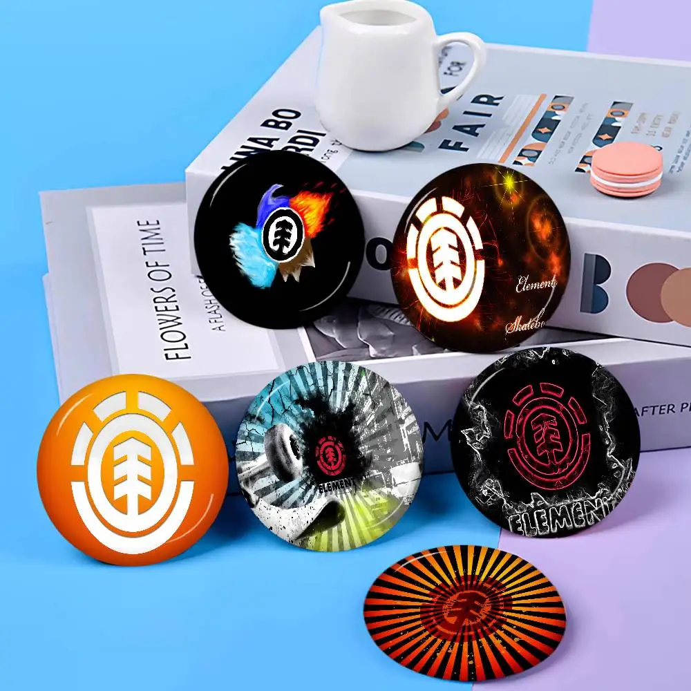 E-Element S-Skateboards 58mm Cute Series Pins Funny Badge Interesting Cartoon Animals Brooches Backpack Clothes Gift Accessory