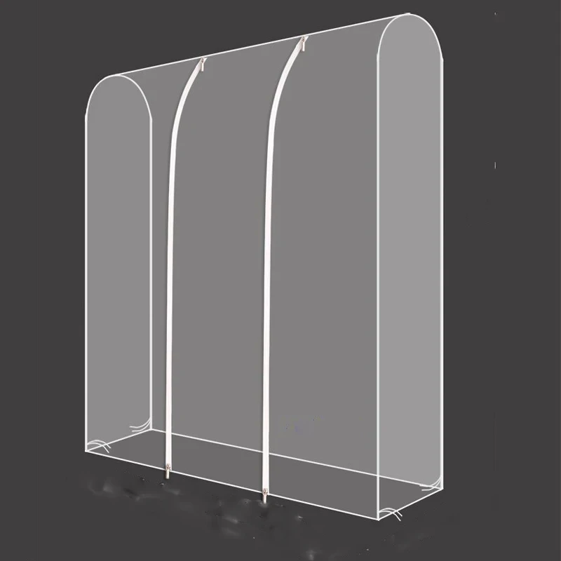 High Quality Home Clothes Dust Cover Bedroom Floor-standing Clothes Hanger Dust Cover Transparent Plastic Clothes Organizer Bag - view 4