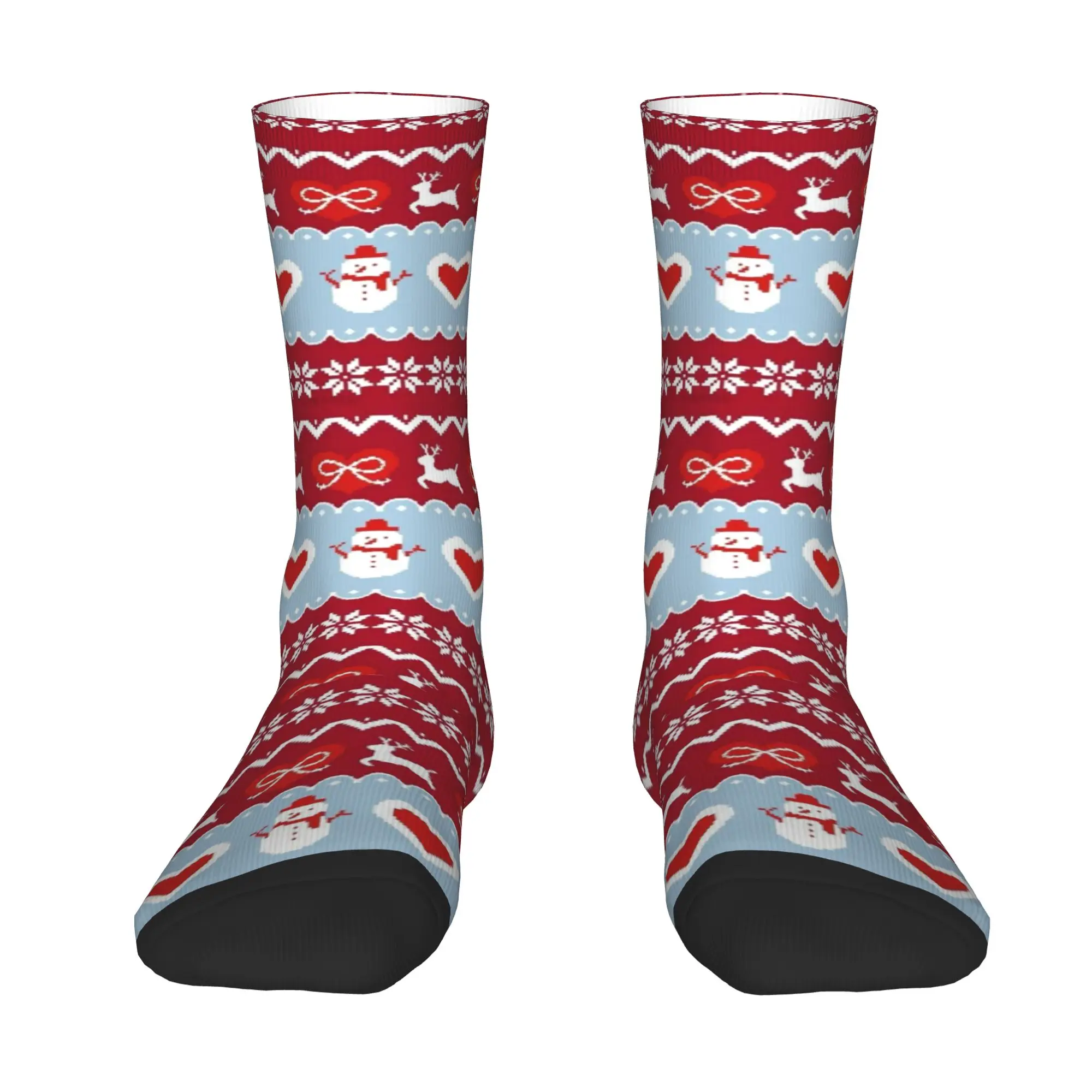 Custom Fun Mens Merry Christmas Tree Dress Socks Unisex Breathbale Warm 3D Print  Crew Socks
