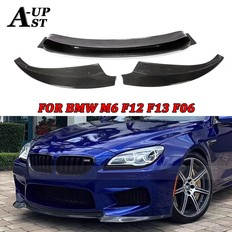 For BMW 6 Series F12 F13 F06 M6 Carbon Fiber Diffuser Front Bumper Lip Front Chin Splitter Car Accessories Body Kits