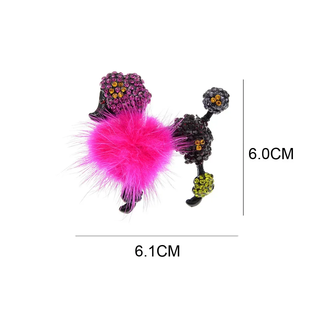 CINDY XIANG New Arrival Puffer Ball Dog Brooch Poodle Brooches For Women Cute Puppy Pin Fashion Jewelry