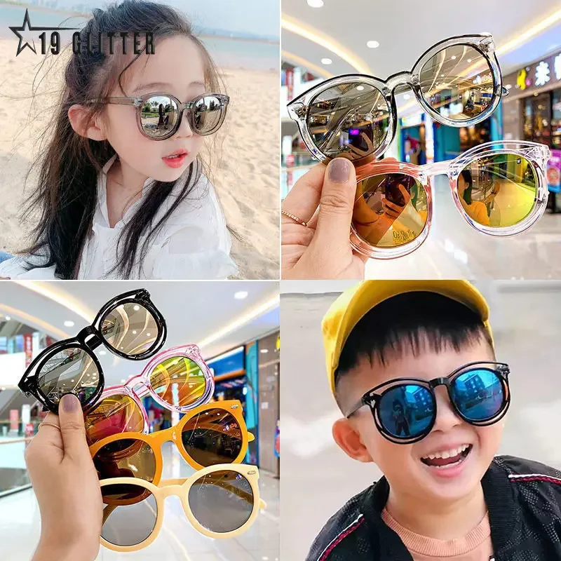 INS Round Polarized Kids Sunglasses Children Baby Sunshades Glasses Fashion Boys Girls Summer Colorful Spectacles UV375 Gafas