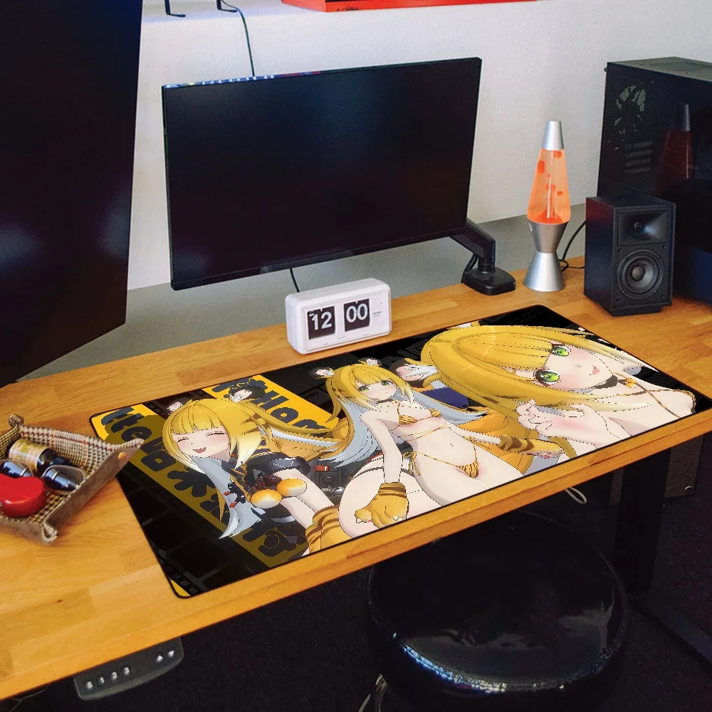 لوحة ماوس Ju Fufu Zenless Zone Zero Game q حصيرة مكتبية كبيرة لوحة مفاتيح مريحة للمكتب المطاط PC غير قابلة للانزلاق ومضادة للفرش مخصصة للمنزل