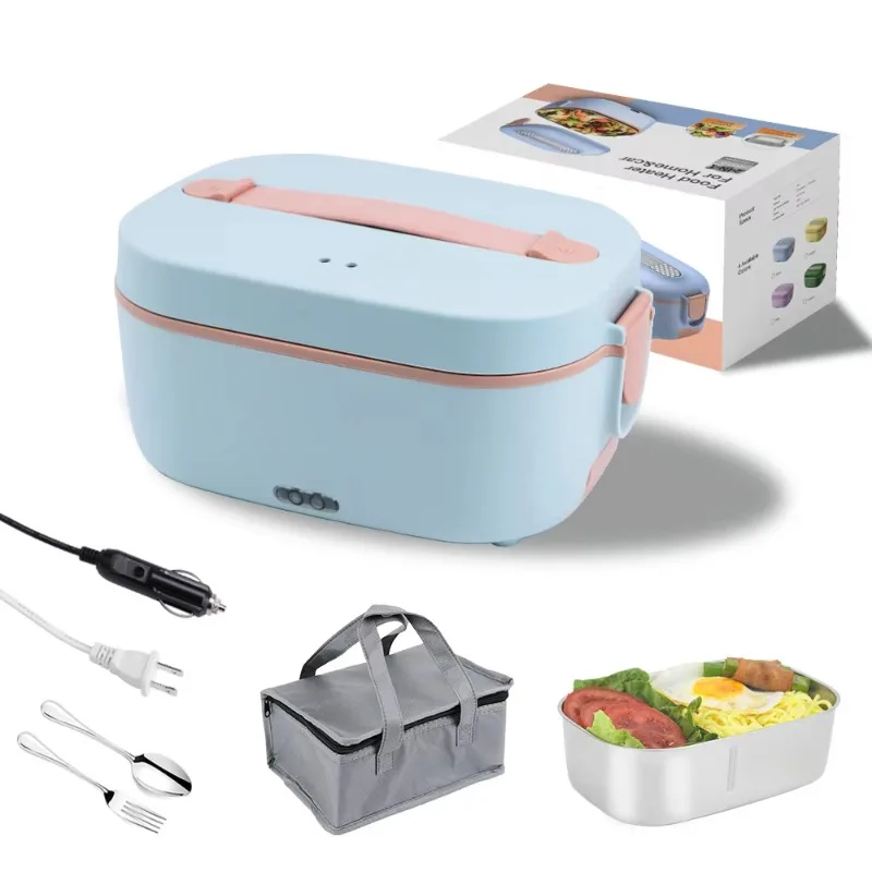 Best-selling Electric Lunch Box Plug-in Heating and Insulation Box for Keeping Meals Warm Portable 1.5L Stainless Steel Lunchbox
