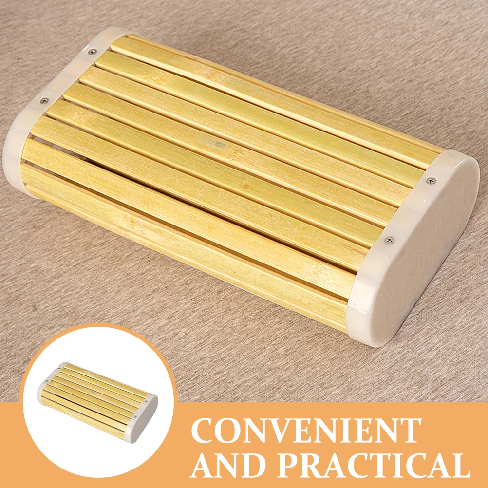 

Bamboo Pillow Cervical Neck Rest For Sauna Steam Room Bathtub Summer Cooling Support Breathable Eco Friendly Bath Pillow
