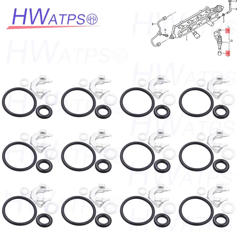 

2/4/6/8/12 SET 03C198149 Fuel Injector Seal 03C906036E 03C906036N For VW CC EOS Golf MK5 MK6 1.4 TSI A1 A3 1.4 TFSI Seat Altea