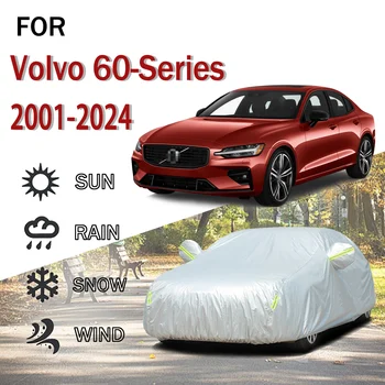 For Volvo 60-Series 2001-2024 outdoor protection full 190T car covers snow cover sunshade dustproof exterior car accessories