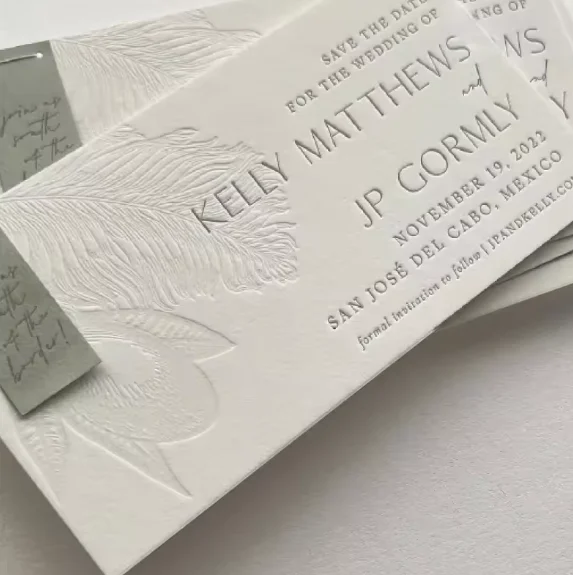 Customized luxury embossed/gravure environmentally friendly cotton paper business cards with their own logo on paper