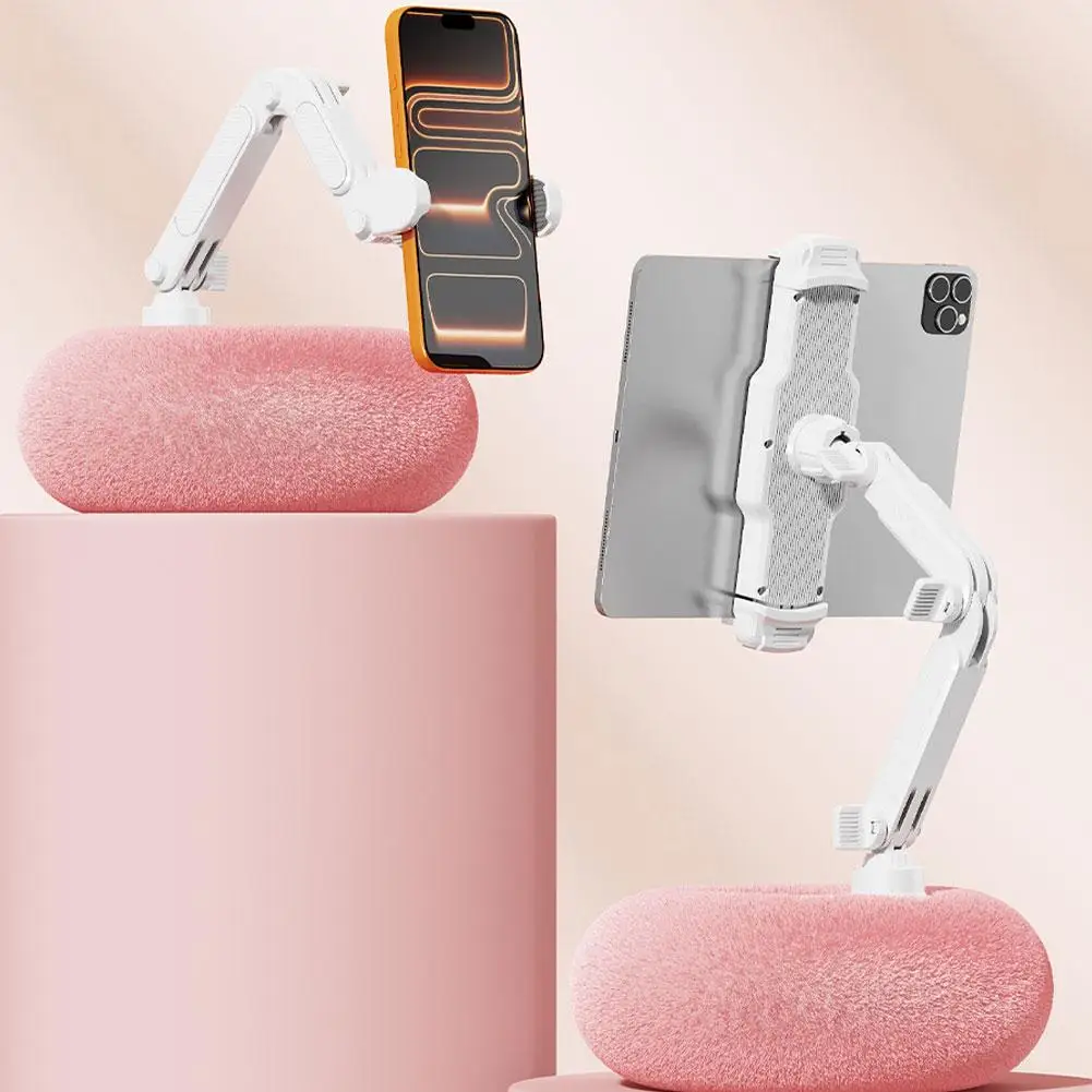 

Складная плюшевая подставка для телефона, вращающаяся, для автомобиля, дивана, кровати, регулируемая подушка-держатель для мобильных устройств и планшетов, для чтения лежа