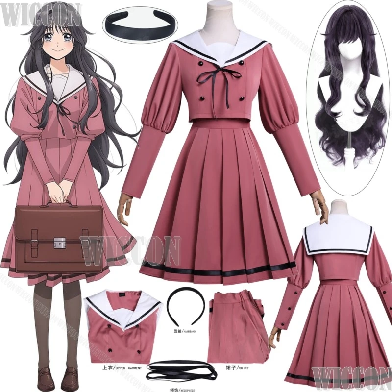 

Waguri Kaoruko Anime The Fragrant Flower Blooms with Dignity Cosplay Pink JK Girl Dress School Uniform Woman Suit Halloween Cos