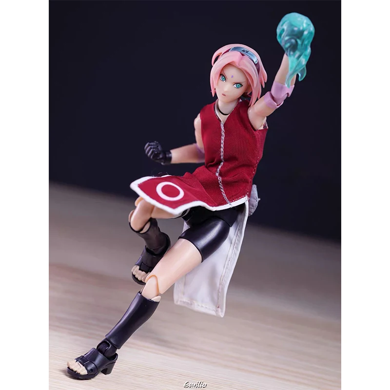 Naruto Haruno Sakura Cheongsam Uchiha Sasuke Falda de Tela con Dobladillo Accesorios para Figuras de Acción de Anime SHF Sin Figura