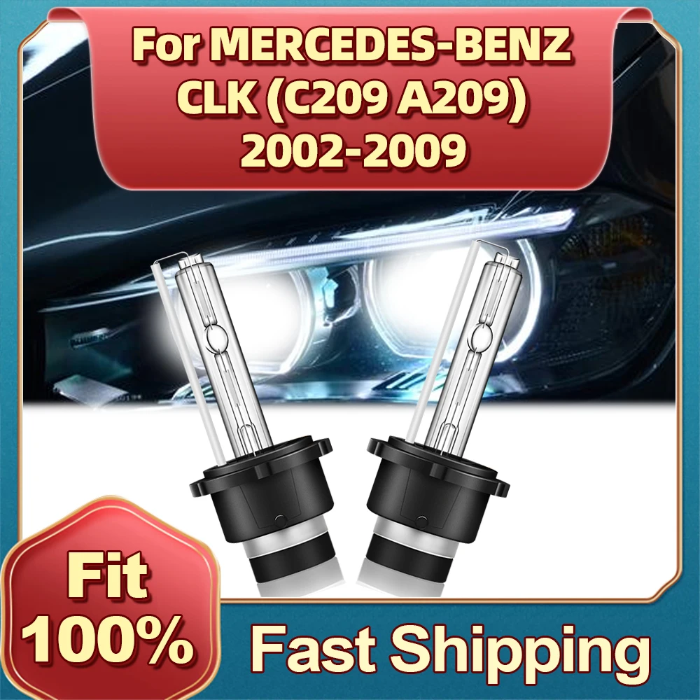 

2PCS HID Bulb Xenon Headlight D2S 6000K For MERCEDES-BENZ CLK (C209 A209) 2002 2003 2004 2005 2006 2007 2008 2009